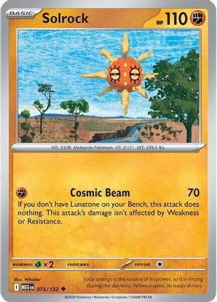 Solrock (75) Reverse Holofoil - Mega Evolution