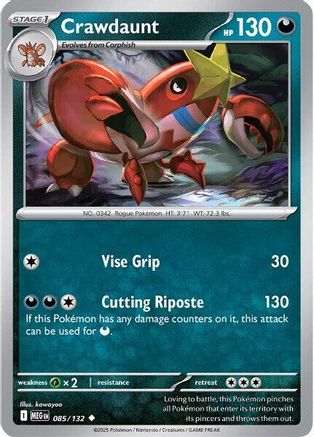 Crawdaunt (85) Reverse Holofoil - Mega Evolution