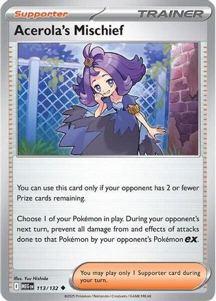 Acerola's Mischief (113) - Mega Evolution
