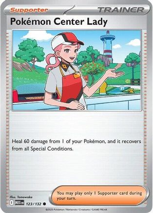 Pokemon Center Lady (123) Reverse Holofoil - Mega Evolution