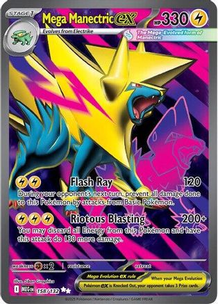 Mega Manectric ex (158) Holofoil - Mega Evolution