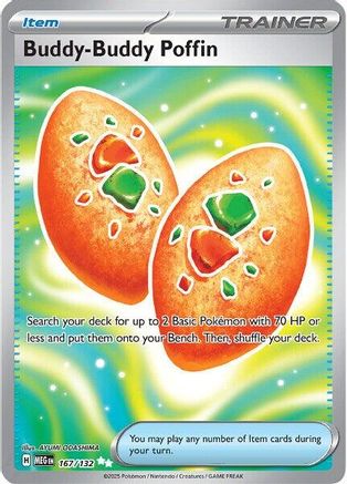 Buddy-Buddy Poffin (167) Holofoil - Mega Evolution