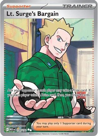 Lt. Surge's Bargain (170) Holofoil - Mega Evolution