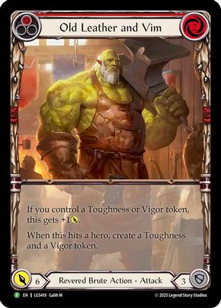 Old Leather and Vim - LGS418 (LGS418) Cold Foil - Flesh and Blood: Promo Cards