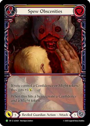 Spew Obscenities - LGS421 (LGS421) Cold Foil - Flesh and Blood: Promo Cards