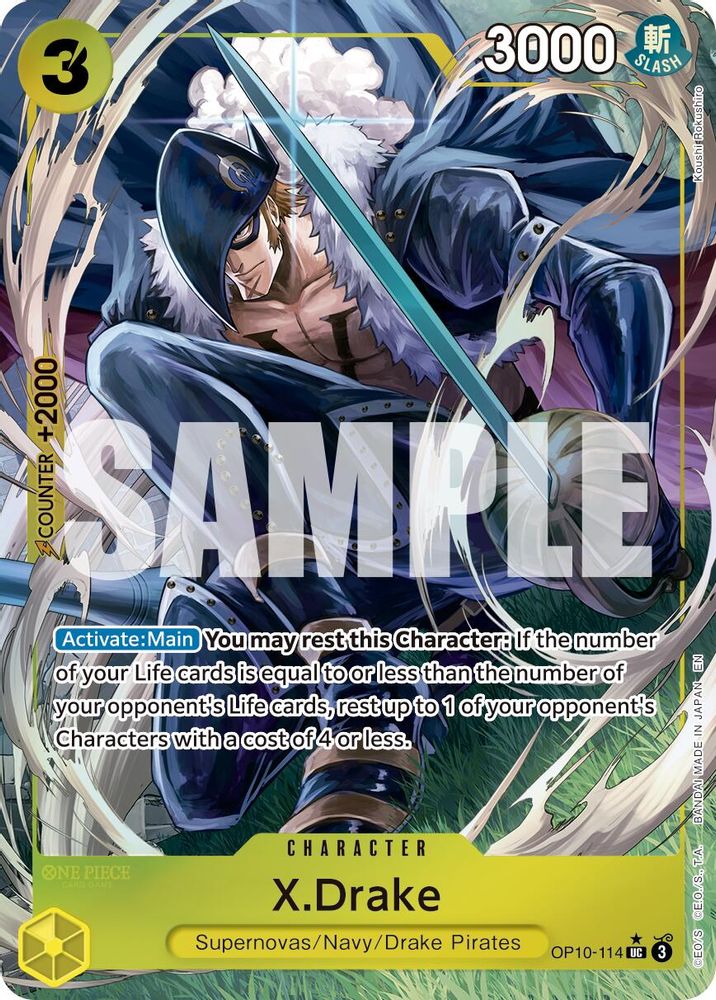 X.Drake (Alternate Art) (OP10-114) Foil