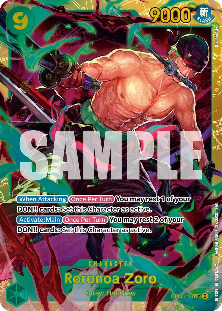 Roronoa Zoro (Reprint) (OP06-118) Foil