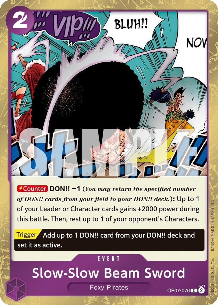 Slow-Slow Beam Sword (Pirate Foil) (OP07-076) Foil