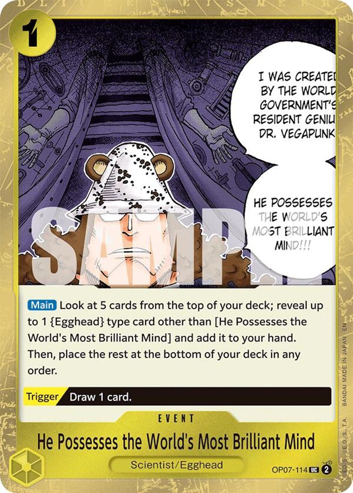 He Possesses the World's Most Brilliant Mind (Pirate Foil) (OP07-114) Foil