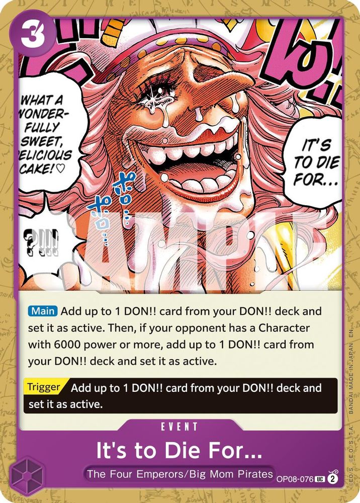 It's to Die For (Reprint) (OP08-076)