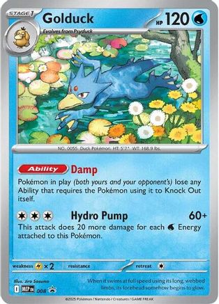 Golduck - 008 (8) Holofoil - ME Mega Evolution Promo