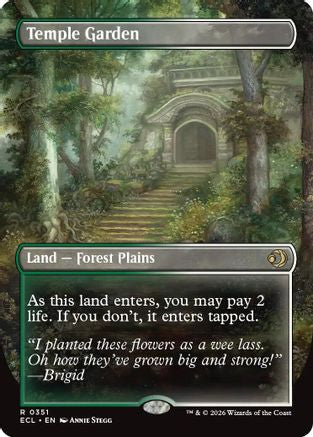 Temple Garden (Borderless) (351) Foil - Lorwyn Eclipsed