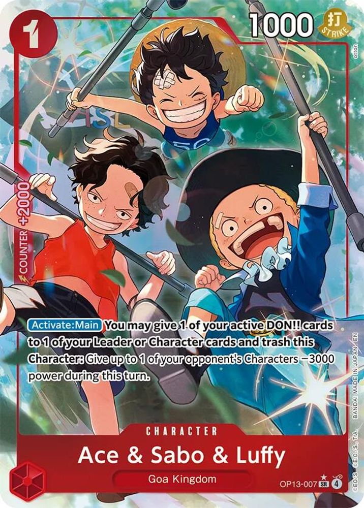 Ace & Sabo & Luffy (Alternate Art) (OP13-007) Foil