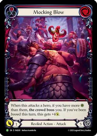Mocking Blow (Red) (FAB381) Rainbow Foil - FaB Promos