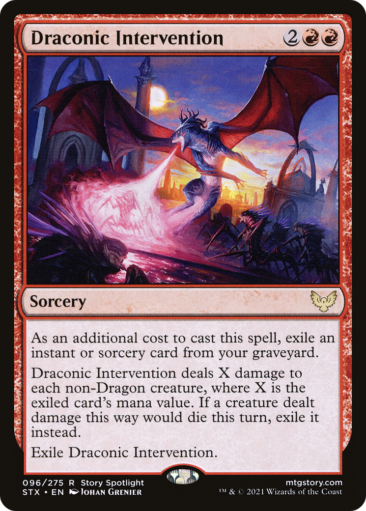Draconic Intervention (096) Foil - Strixhaven: School of Mages