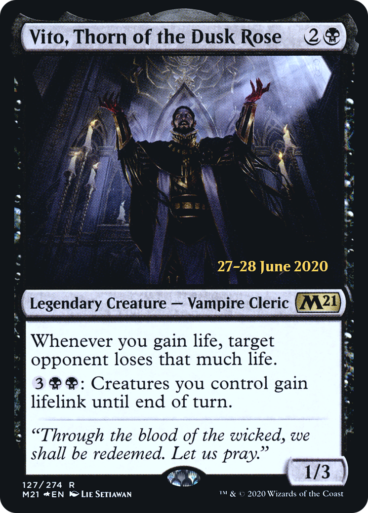 Vito, Thorn of the Dusk Rose (127) Foil - Core Set 2021 Promos