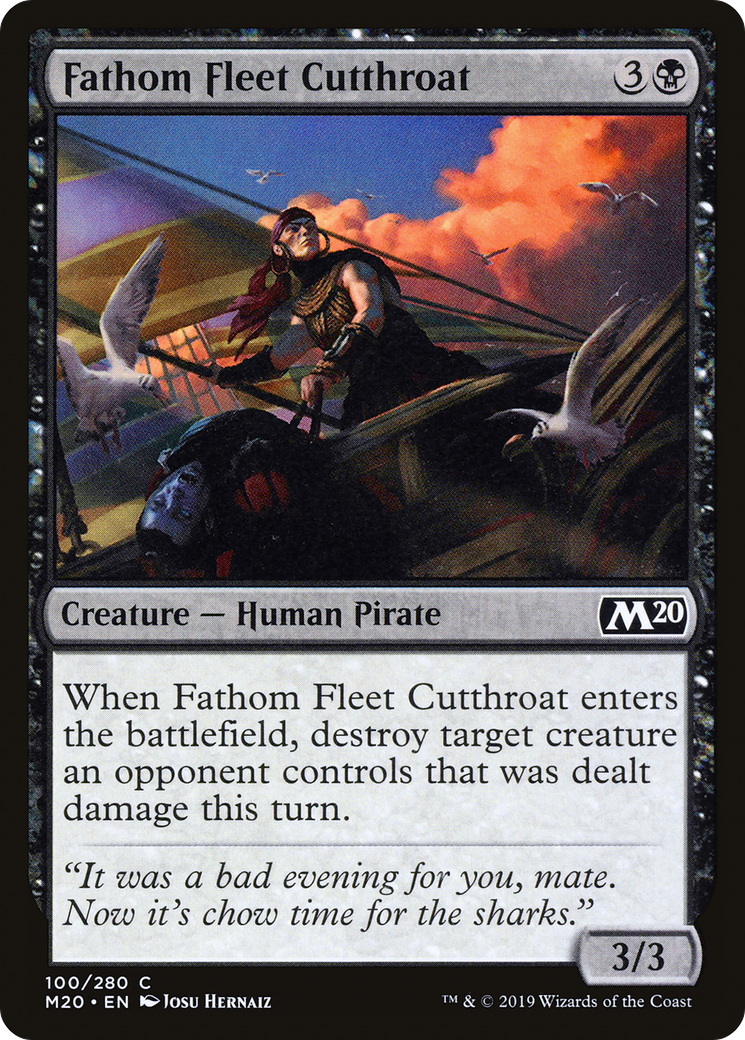 Fathom Fleet Cutthroat (100) Foil - Core Set 2020