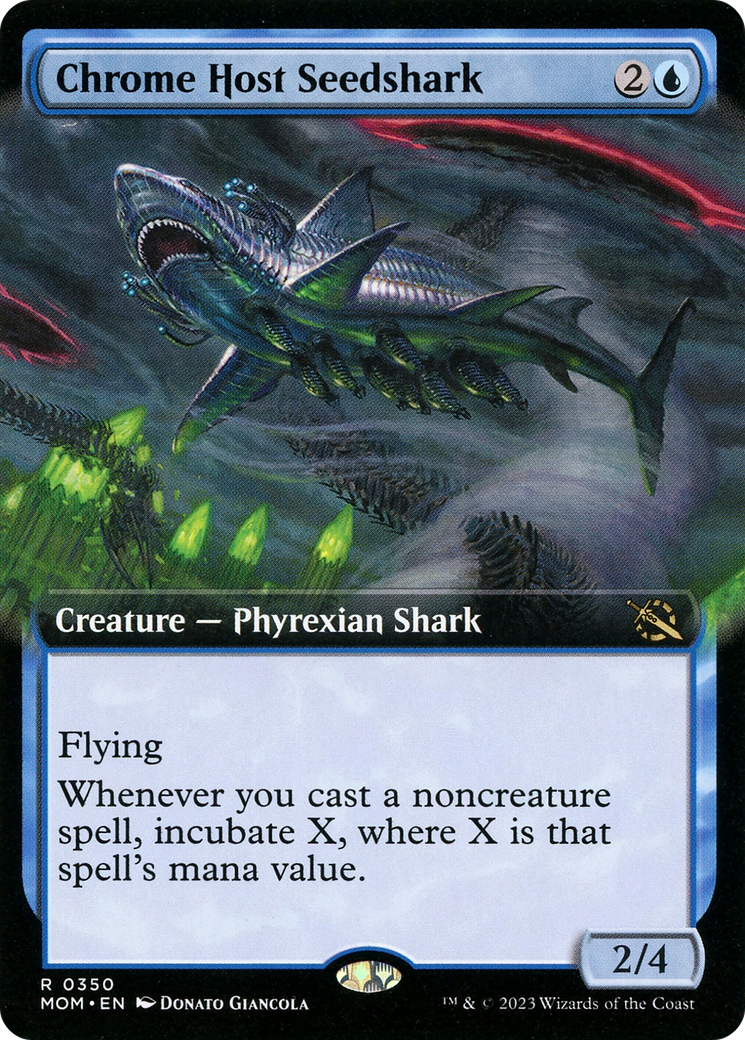 Chrome Host Seedshark (Extended Art) (350) Foil - March of the Machine