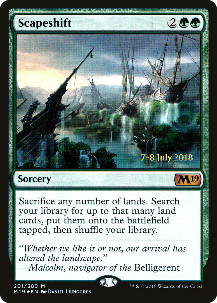 Scapeshift (201) Foil - Core Set 2019 Promos