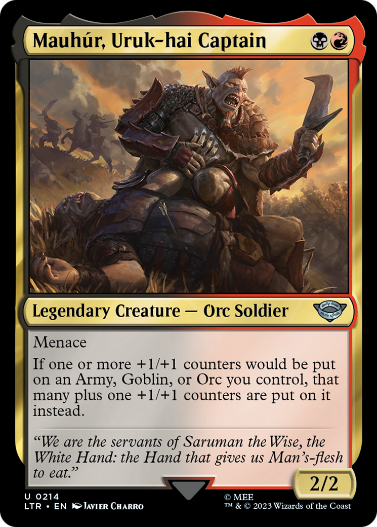Mauhur, Uruk-hai Captain (214) Foil - The Lord of the Rings: Tales of Middle-earth