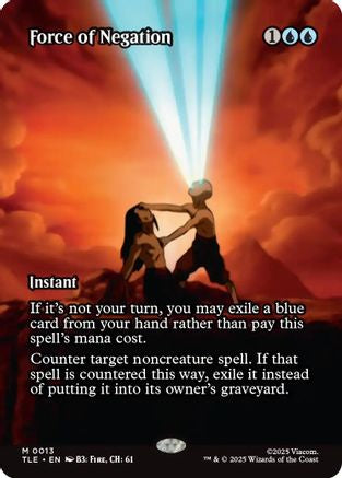 Force of Negation (Borderless) (013) Foil - Avatar: The Last Airbender: Eternal-Legal