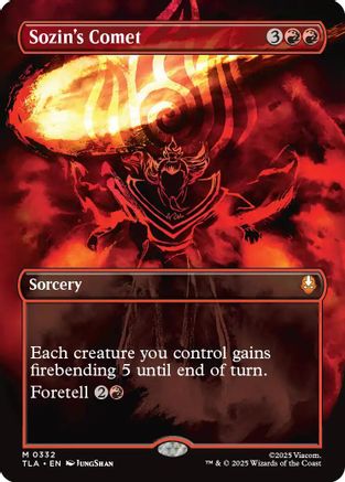 Sozin's Comet (Borderless) (332) Foil - Avatar: The Last Airbender