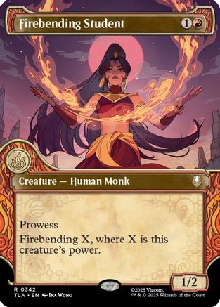 Firebending Student (Showcase) (342) Foil - Avatar: The Last Airbender