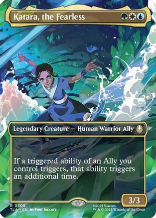 Katara, the Fearless (Borderless) (305) Foil - Avatar: The Last Airbender