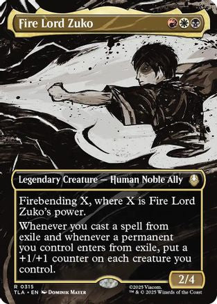 Fire Lord Zuko (Borderless) (315) Foil - Avatar: The Last Airbender