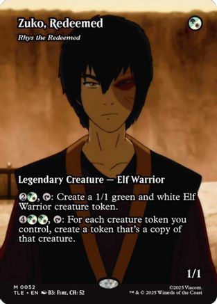 Zuko, Redeemed – Rhys the Redeemed (Borderless) (052) Foil - Avatar: The Last Airbender: Eternal-Legal