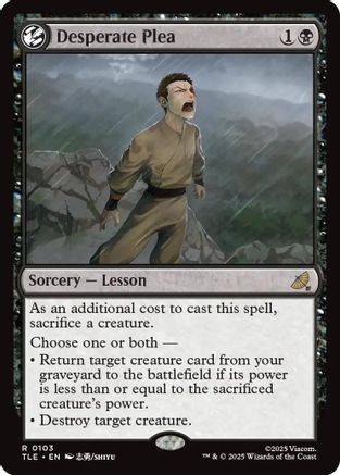 Desperate Plea (103) Foil - Avatar: The Last Airbender: Eternal-Legal