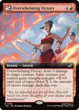 Overwhelming Victory (Extended Art) (196) Foil - Avatar: The Last Airbender: Eternal-Legal