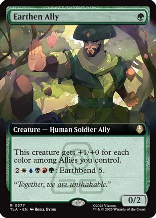 Earthen Ally (Extended Art) (377) Foil - Avatar: The Last Airbender