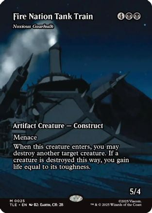 Fire Nation Tank Train – Noxious Gearhulk (Borderless) (025) Foil - Avatar: The Last Airbender: Eternal-Legal