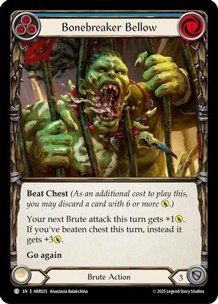Bonebreaker Bellow (Blue) (ARR025) - Armory Deck: Rhinar