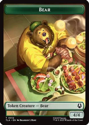 Bear // Food (0020) Double-Sided Token (12 // 20) Foil - Avatar: The Last Airbender