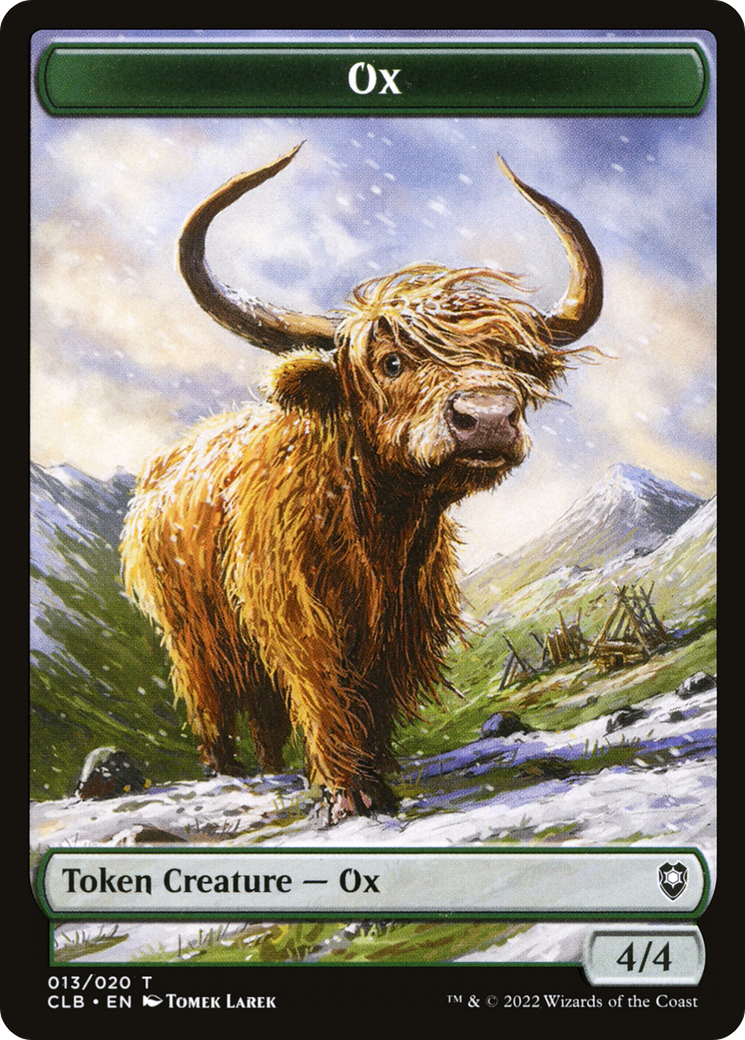 Ox Token (013) Foil - Battle for Baldur's Gate Tokens