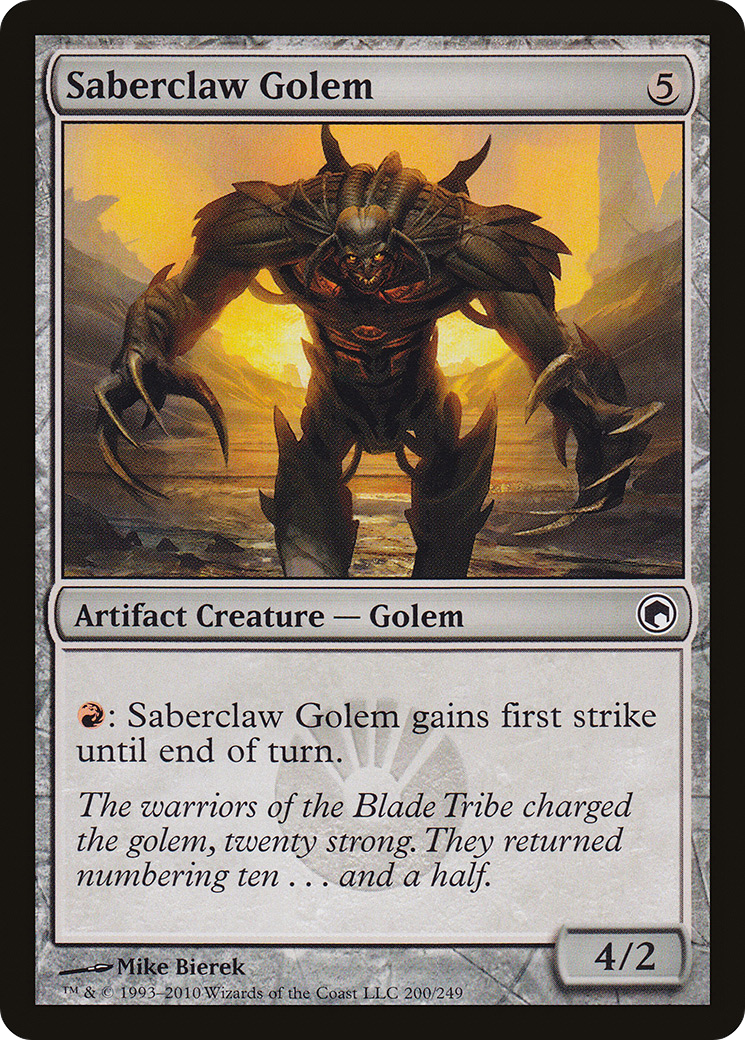 Saberclaw Golem (200) - Scars of Mirrodin