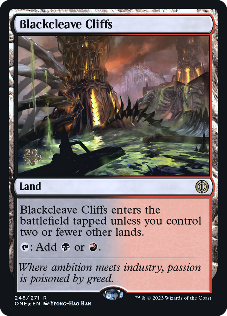 Blackcleave Cliffs (248s) Foil - Phyrexia: All Will Be One Promos