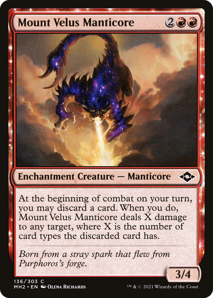 Mount Velus Manticore (136) Foil - Modern Horizons 2