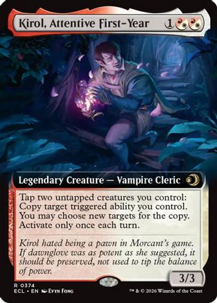 Kirol, Attentive First-Year (Extended Art) (374) Foil - Lorwyn Eclipsed