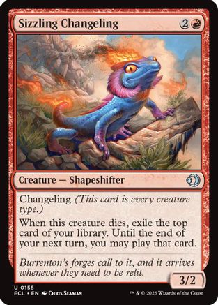 Sizzling Changeling (155) Foil - Lorwyn Eclipsed