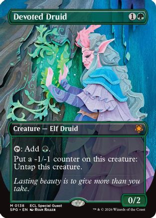 Devoted Druid (Borderless) (138) Foil - Special Guests