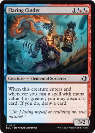 Flaring Cinder (225) Foil - Lorwyn Eclipsed