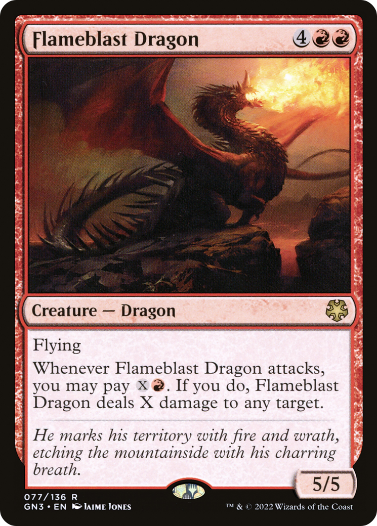 Flameblast Dragon (077) - Game Night: Free-for-All