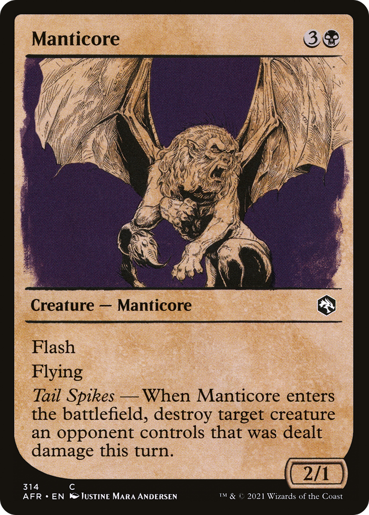 Manticore (Showcase) (314) Foil - Adventures in the Forgotten Realms
