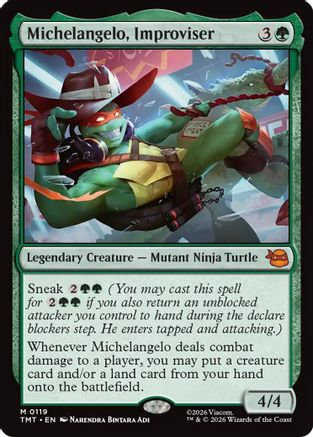 Michelangelo, Improviser (119) Foil - Teenage Mutant Ninja Turtles