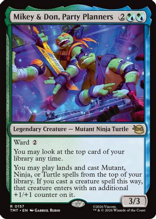 Mikey & Don, Party Planners (157) Foil - Teenage Mutant Ninja Turtles