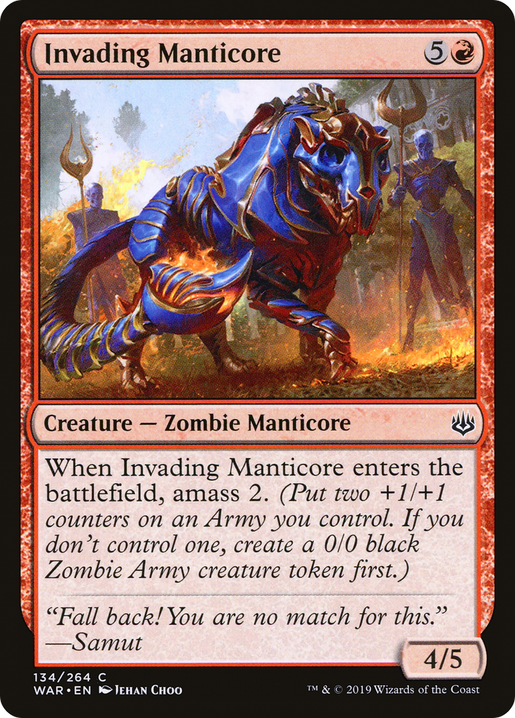 Invading Manticore (134) Foil - War of the Spark