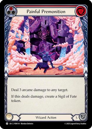 Painful Premonition (Red) (PEN114) Rainbow Foil - Compendium of Rathe